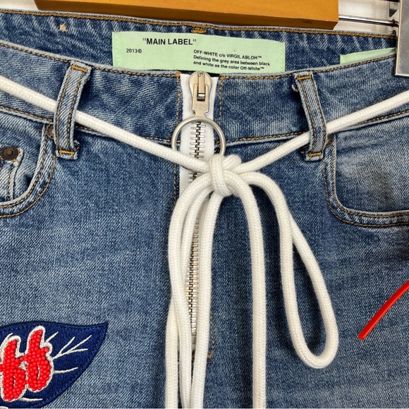 NWT Deadstock Off-White 2013 Global Warming Flare Jeans Sz 25 - Picture 8 of 16